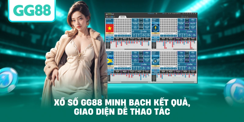Xổ số GG88 minh bạch kết quả, giao diện dễ thao tác
